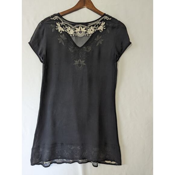 Vintage 90s Y2K Guess Marciano Black Sheer Mini Dress Wimsygoth Disco Rave Sz XS - Picture 4 of 7